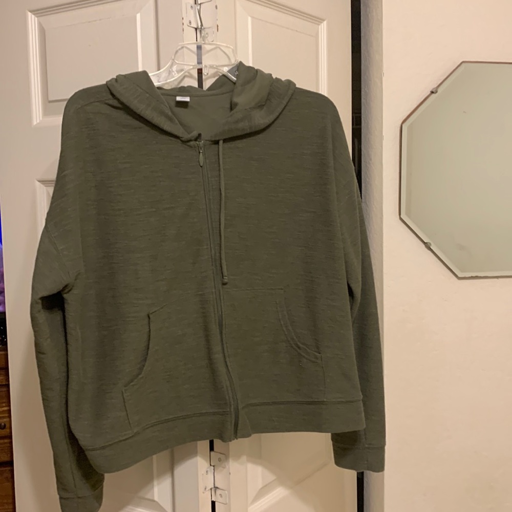 New, never worn, Old Navy zip-up, hoodie, green, size Large